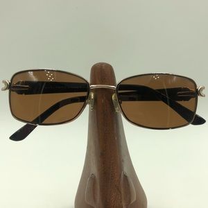 Maxim 10847 Brown/ Sliver Oval Sunglasses Frames
